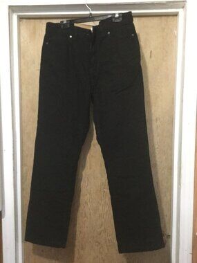 NWT  BC Clothing polar fleece lined canvas pants black size 30x30 waist is 16"